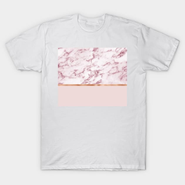 Contento rosa on blush rose gold T-Shirt by marbleco